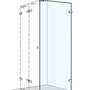Paroi latérale Koralle S505 Plus Chromé Verre clair Populaire